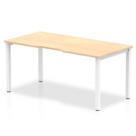 Evolve Plus 1200mm Single Starter Bench Desk Maple Top White Frame
