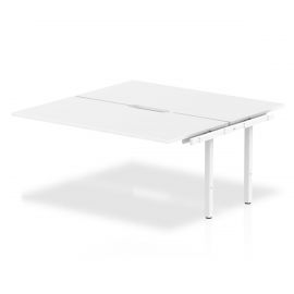 Evolve Plus 1600mm B2B Bench Desk Ext Kit White Top White Frame