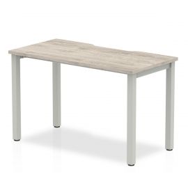 Evolve Plus 1200mm Single Starter Bench Desk Grey Oak Top Silver Frame