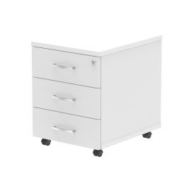 Impulse 3 Drawer Mobile Pedestal White