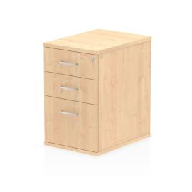 Impulse 600mm Deep Desk High Pedestal Maple