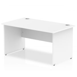 Impulse 1400 x 800mm Straight Desk White Top Panel End Leg