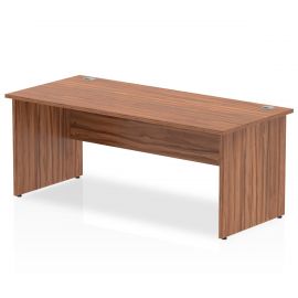 Impulse 1800 x 800mm Straight Desk Walnut Top Panel End Leg