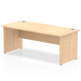 Impulse 1800 x 800mm Straight Desk Maple Top Panel End Leg