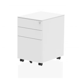 Steel Mobile Pedestal White
