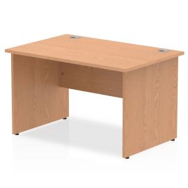 Impulse 1200 x 800mm Straight Desk Oak Top Panel End Leg