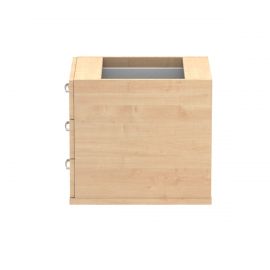 Impulse 3 Drawer Fixed Pedestal Maple