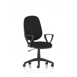 Eclipse Plus I Lever Task Operator Chair Black With Loop Arms