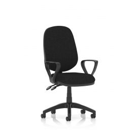 Eclipse Plus II Lever Task Operator Chair Black With Loop Arms
