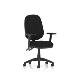 Eclipse Plus II Lever Task Operator Chair Black With Height Adjustable Arms