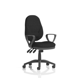 Eclipse Plus XL Lever Task Operator Chair Black With Loop Arms