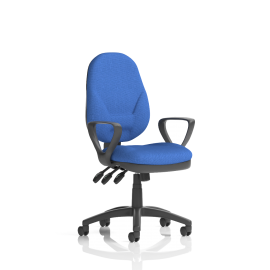 Eclipse Plus XL Lever Task Operator Chair Blue With Loop Arms