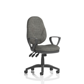 Eclipse Plus XL Lever Task Operator Chair Charcoal With Loop Arms