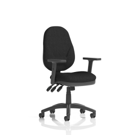 Eclipse Plus XL Lever Task Operator Chair Black With Height Adjustable Arms