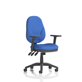 Eclipse Plus XL Lever Task Operator Chair Blue With Height Adjustable Arms