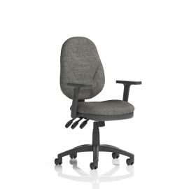 Eclipse Plus XL Lever Task Operator Chair Charcoal With Height Adjustable Arms