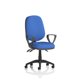Eclipse Plus III Lever Task Operator Chair Blue With Loop Arms