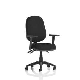 Eclipse Plus III Lever Task Operator Chair Black With Height Adjustable Arms