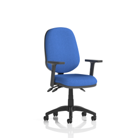 Eclipse Plus III Lever Task Operator Chair Blue With Height Adjustable Arms