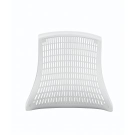 Flex Task Operator Chair White Frame Black Fabric Seat With Moonstone White Back With Arms With Headrest
