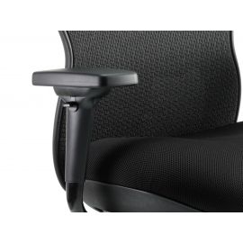 Stealth Shadow Ergo Posture Chair Black Airmesh Seat And Mesh Back With Arms And Headrest