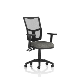 Eclipse Plus II Lever Task Operator Chair Mesh Back With Charcoal Seat With Height Adjustable Arms