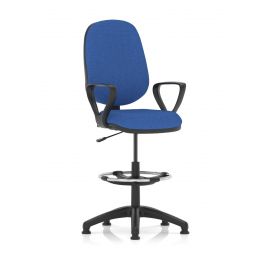 Eclipse Plus I Lever Task Operator Chair Blue With Loop Arms With Hi Rise Draughtsman Kit