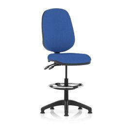 Eclipse Plus II Lever Task Operator Chair Blue With Hi Rise Draughtsman Kit