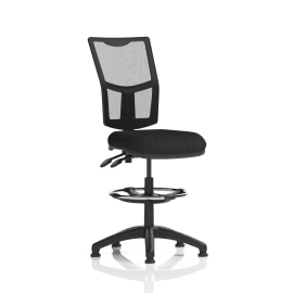 Eclipse Plus II Lever Task Operator Chair Mesh Back With Black Seat With Hi Rise Draughtsman Kit