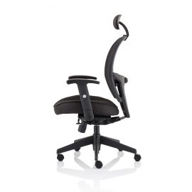 Denver Black Mesh Chair With Headrest