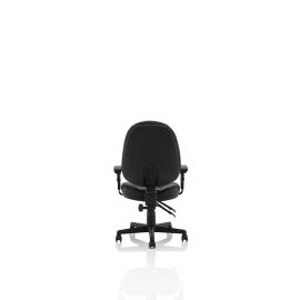 Jackson Black Leather High Back Executive Chair with Height Adjustable Arms
