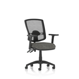 Eclipse Plus II Lever Task Operator Chair Mesh Back Deluxe With Charcoal Seat With Height Adjustable Arms