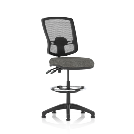 Eclipse Plus II Lever Task Operator Chair Mesh Back Deluxe With Charcoal Seat With Hi RiseDraughtsman Kit