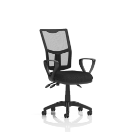 Eclipse Plus III Mesh Back With Black Seat With Loop Arms
