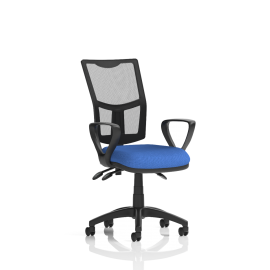 Eclipse Plus III Mesh Back With Blue Seat With Loop Arms
