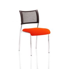 Brunswick No Arm Bespoke Colour Seat Chrome Frame Tabasco Orange
