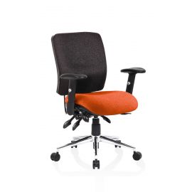 Chiro Medium Back Bespoke Colour Seat Tabasco Orange