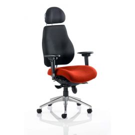 Chiro Plus Ultimate With Headrest Bespoke Colour Seat Tabasco Orange