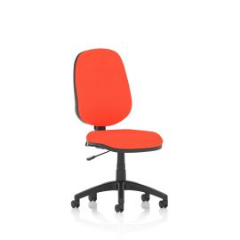 Eclipse Plus I Lever Task Operator Chair Bespoke Colour Seat Tabasco Orange