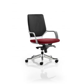 Xenon Executive White Shell Medium Back Bespoke Colour Seat ginseng Chilli