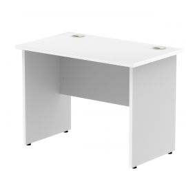 Impulse 1000 x 800mm Straight Desk White Top Panel End Leg