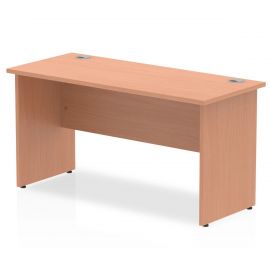 Impulse 1600 x 600mm Straight Desk Beech Top Panel End Leg