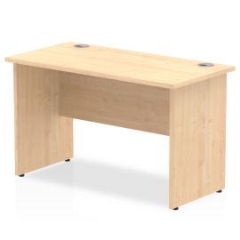Impulse 1200 x 600mm Straight Desk Maple Top Panel End Leg