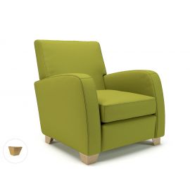 Wynne 81cm Wide Armchair Citron Fabric Light Wood Feet