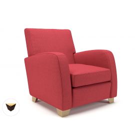 Wynne 81cm Wide Armchair Cycle Fabric Ebony Wood Feet