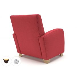 Wynne 81cm Wide Armchair Cycle Fabric Ebony Wood Feet With Socket