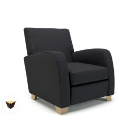 Wynne 81cm Wide Armchair Ebony Fabric Ebony Wood Feet
