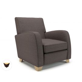 Wynne 81cm Wide Armchair History Fabric Ebony Wood Feet