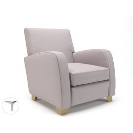 Wynne 81cm Wide Armchair Linen Fabric Chrome Feet