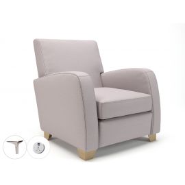 Wynne 81cm Wide Armchair Linen Fabric Chrome Feet With Socket
